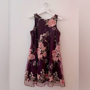 Anthropologie ICE embroidered dress size medium